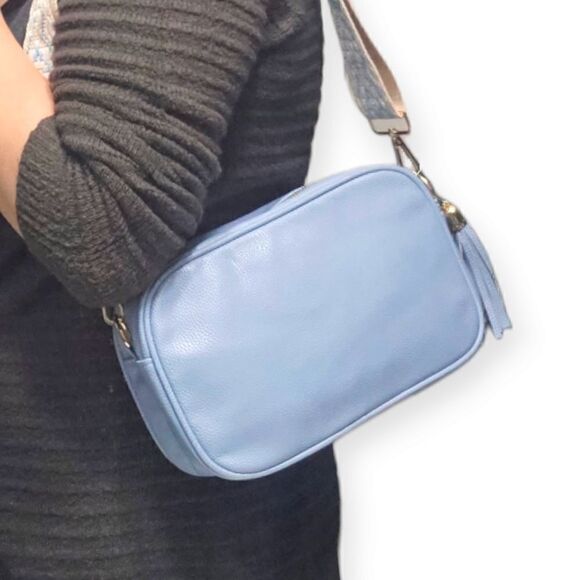 "The Sunday Bruncher" Blue Crush Margarita Camera Style Crossbody Bag - Picture 1 of 15